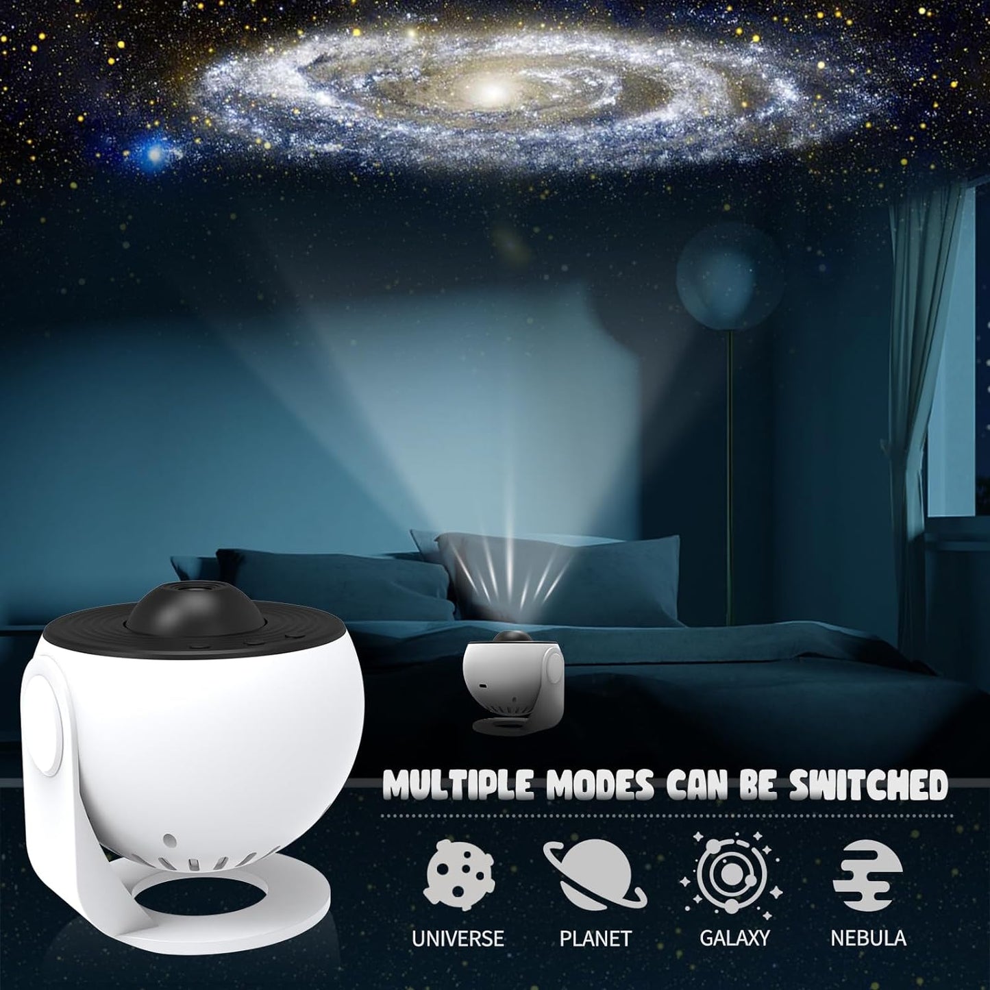 360° Planetarium Projector for Improved Relaxation and Stress Reduction