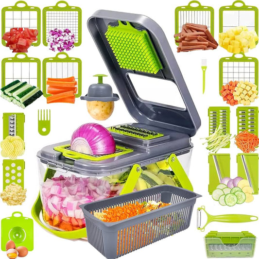 18-in-1 Vegetable Slicer with Multiple Cutting Options