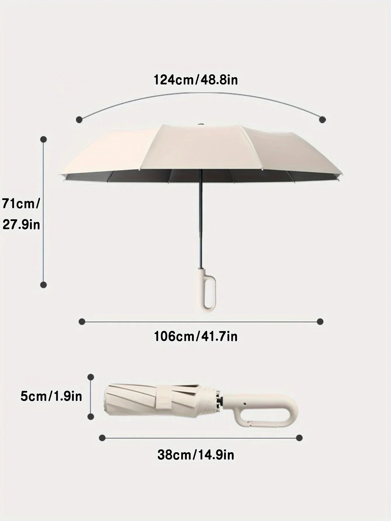 Compact Reinforced Contemporary Umbrella