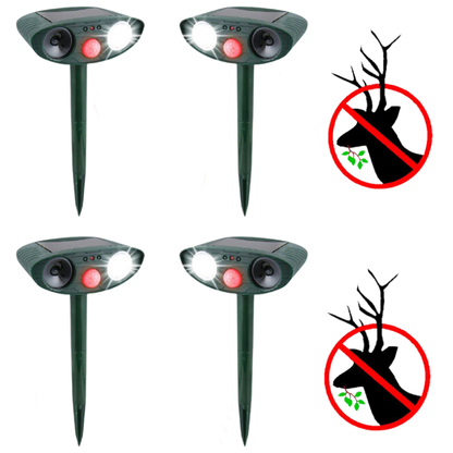 Ultrasonic Deer Repeller, Pack of 4 Solar Powered Devices