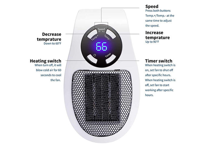 Portable Space Heater, Top Rated and Compact Design