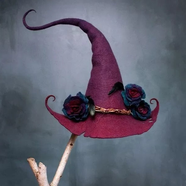 Felt Witch Hats for Halloween Party Decorations