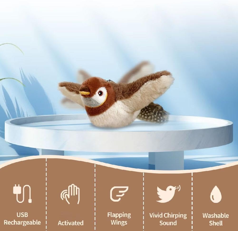 Interactive Bird Toy for Cats, ChirpBuddy