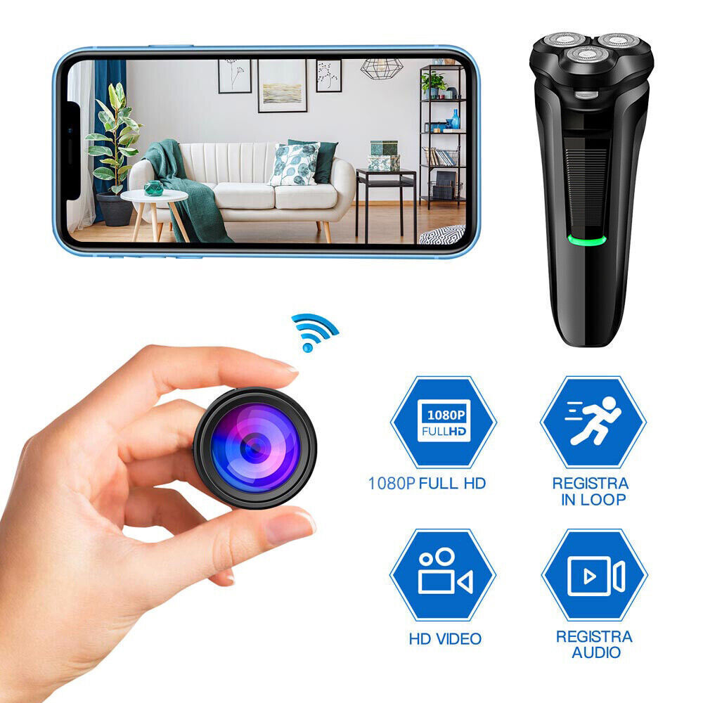 1080P HD WiFi Mini Shaver Razor Camera with Motion Detection
