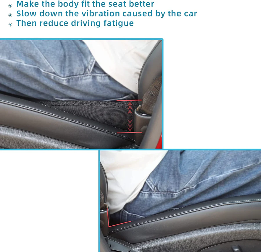 Car Seat Cushion for Short Drivers, Comfortable Support and Height Adjustment