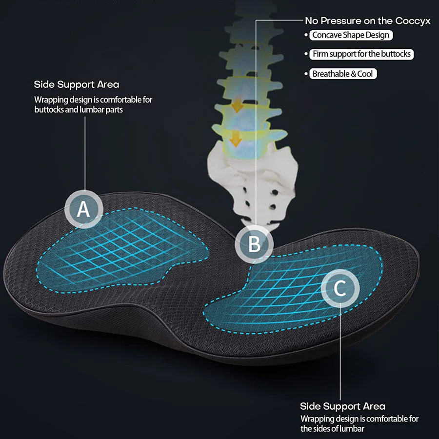 Car Seat Cushion for Short Drivers, Comfortable Support and Height Adjustment