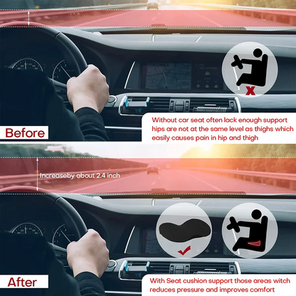 Car Seat Cushion for Short Drivers, Comfortable Support and Height Adjustment