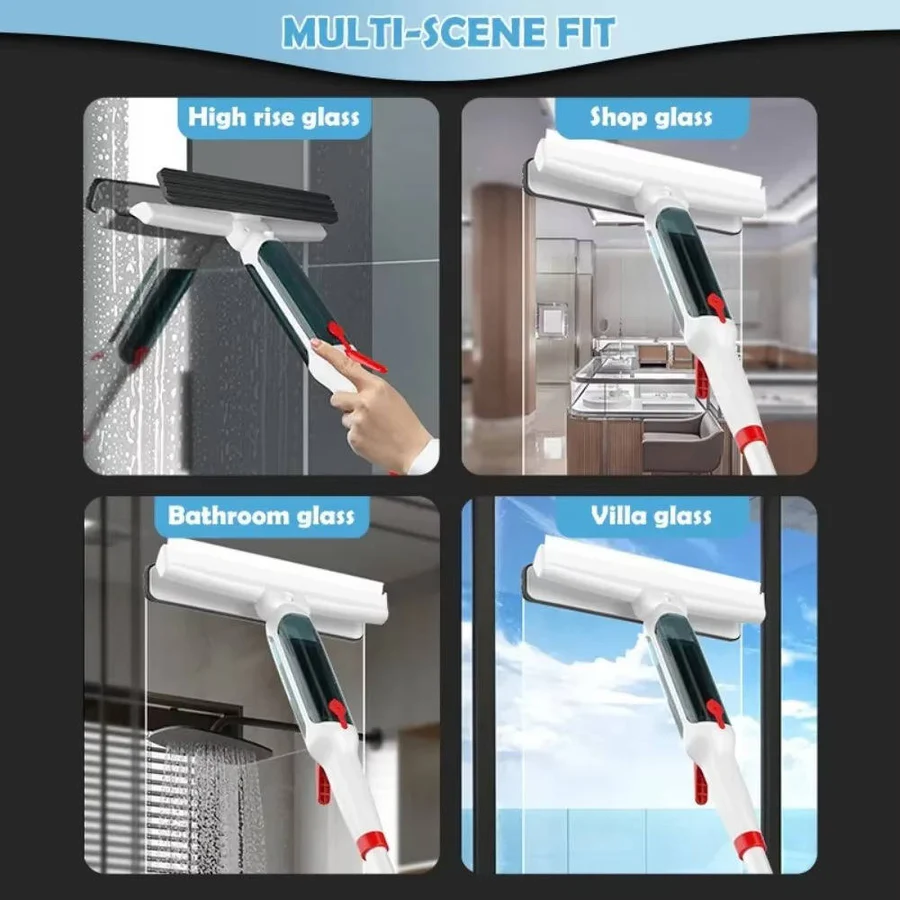 Telescopic Window Cleaner with Long Handle