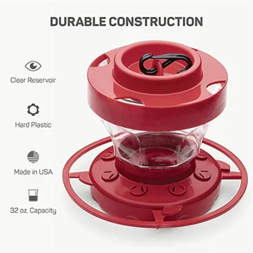 Hanging Hummingbird Water Feeders with Bee Proof Design and Perch