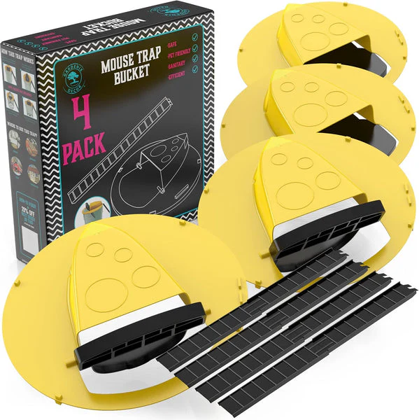 Bucket Lid Mouse Trap, 4-Pack