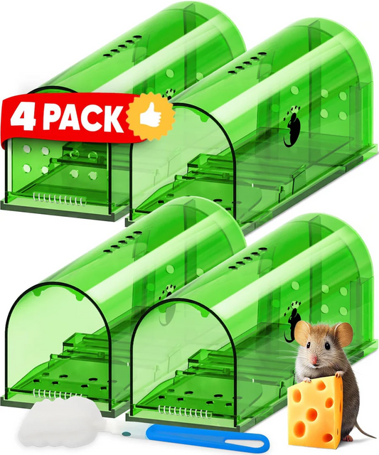 4-Pack Mouse Traps, Effective Rodent Control Solution