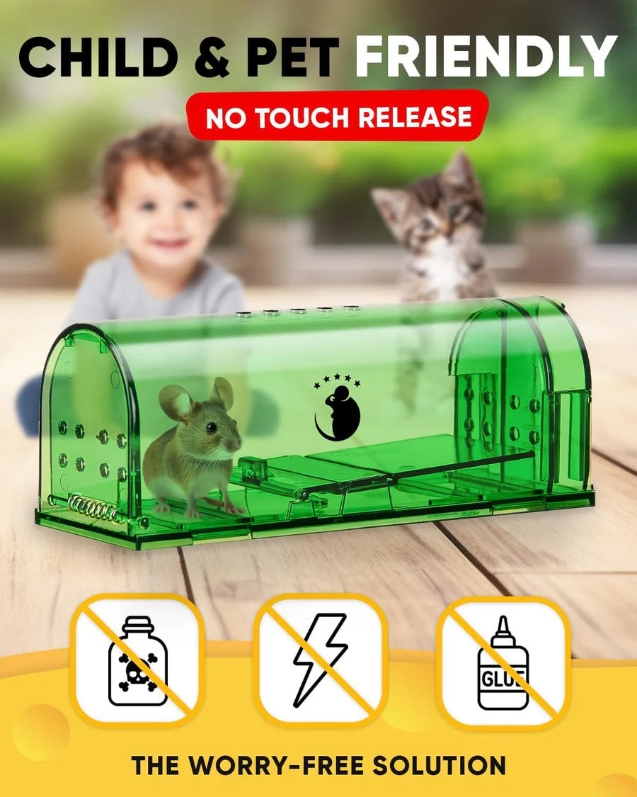 4-Pack Mouse Traps, Effective Rodent Control Solution