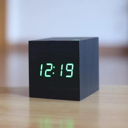 Digital Wood Clock, Modern Design