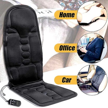 Massage Chair Pad with 8 Modes, Heated Back and Neck Cushion