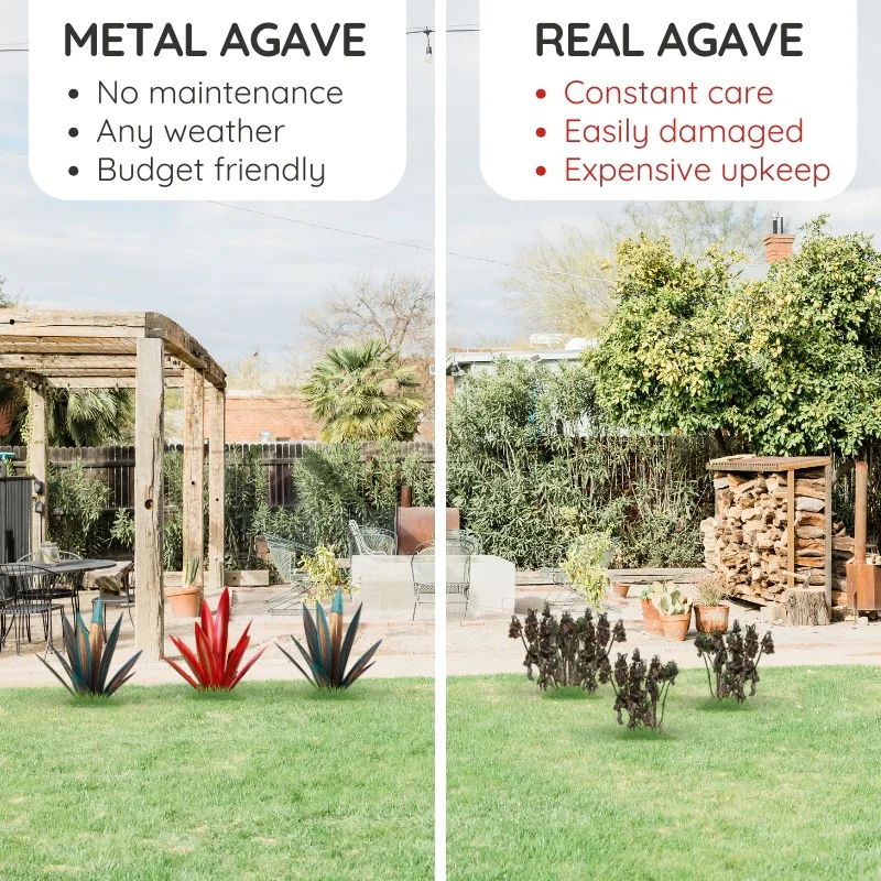 Metal Decorative Agave Americana Plant