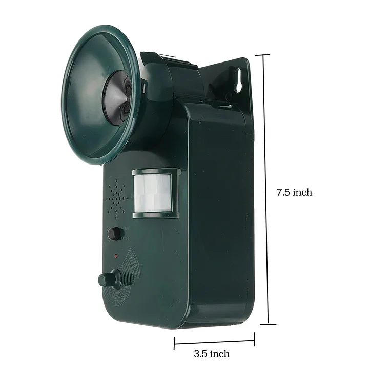 9V DC Ultrasonic Cordless Pest Repeller for Outdoor Use, Covers 5000 Sq Ft