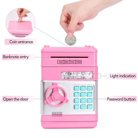 Kids Piggy Bank, Cute Design for Saving Coins