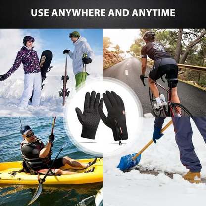 Unisex Touch Screen Winter Gloves, Thermal Insulated Design