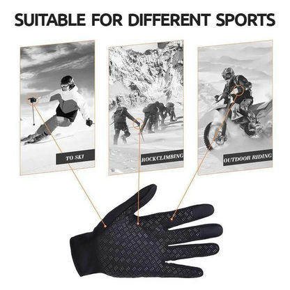 Unisex Touch Screen Winter Gloves, Thermal Insulated Design
