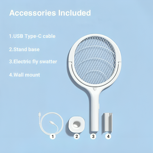 5 in 1 Bug Zapper Racket with Fast Charging Function