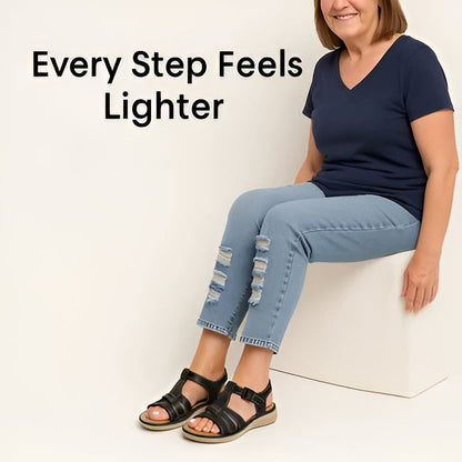 Comfort Sandals for Women with Cushioned Footbed and Arch Support