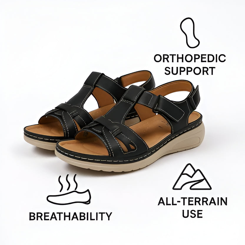 Comfort Sandals for Women with Cushioned Footbed and Arch Support