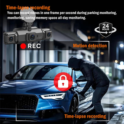 Wireless Car Dash Cam with Front and Rear Cameras, Night Vision