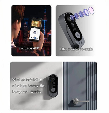 Wireless Smart Video Doorbell with High Definition Camera, No Subscription Required