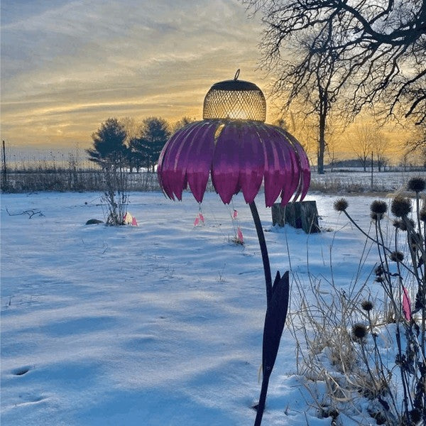 Coneflower Bird Feeder with Easy Fill Design