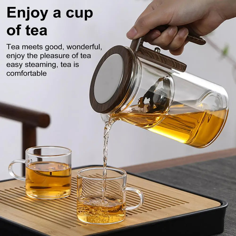 Water Separation Glass Teapot with Infuser