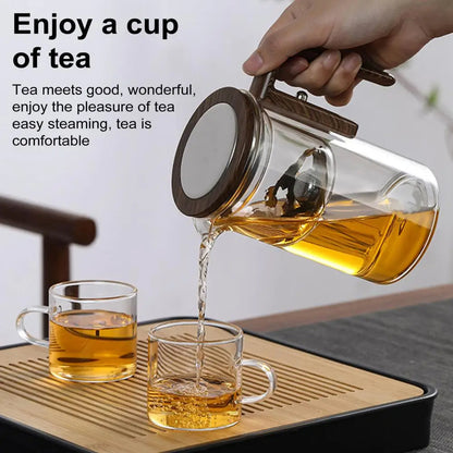 Water Separation Glass Teapot with Infuser