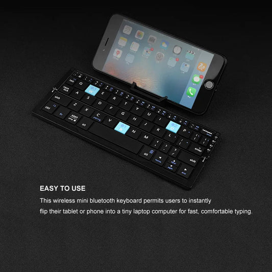 Foldable Bluetooth Keyboard with Magnetic Stand for Tablets