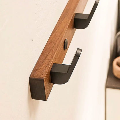 Wall-Mounted Coat Hook, Minimalist Design with Wood and Metal Holder