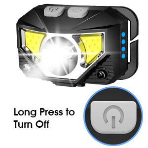 Ultra-Bright LED Rechargeable Headlamp Flashlight, Waterproof with Motion Sensor, 2-Pack