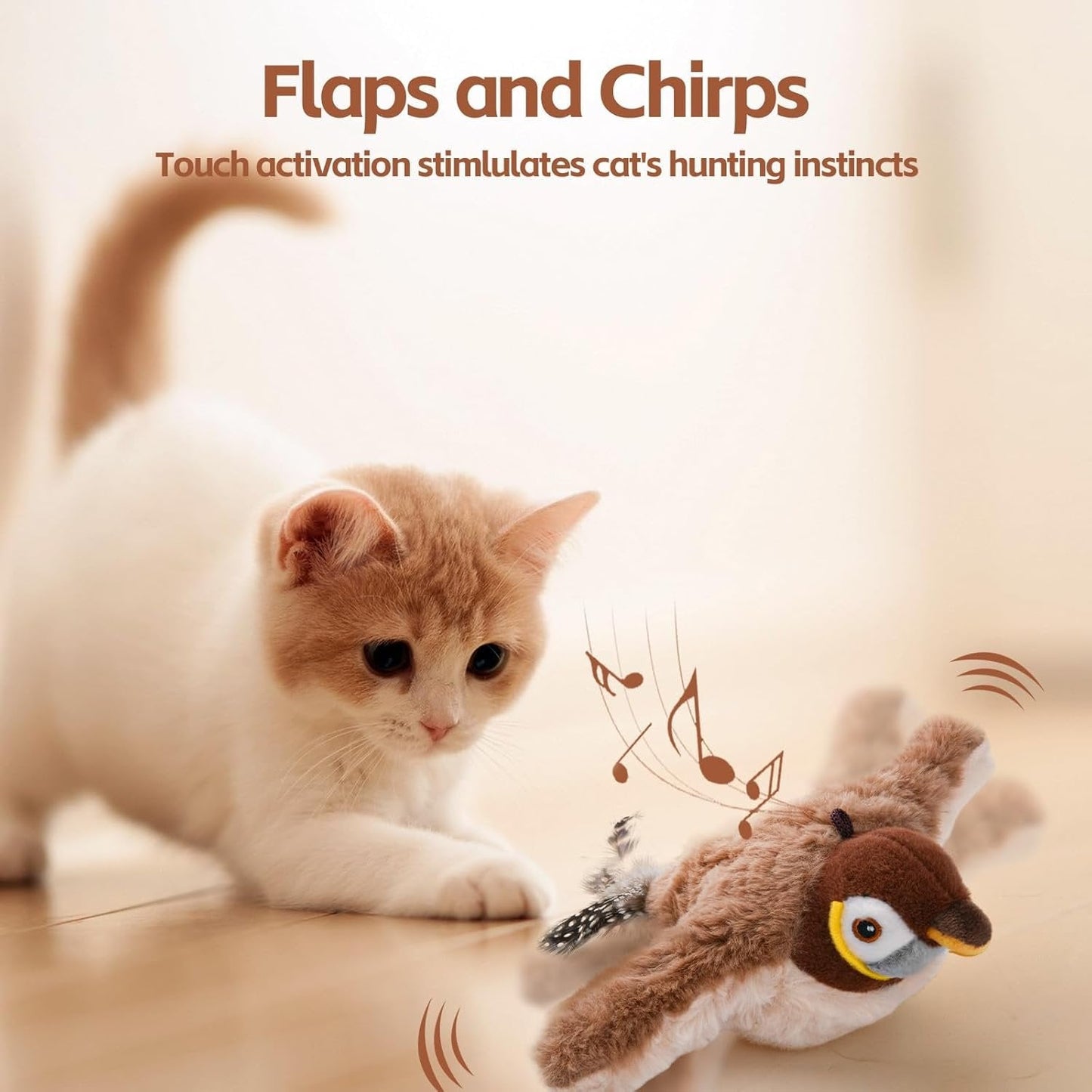 Interactive Bird Toy for Cats, ChirpBuddy