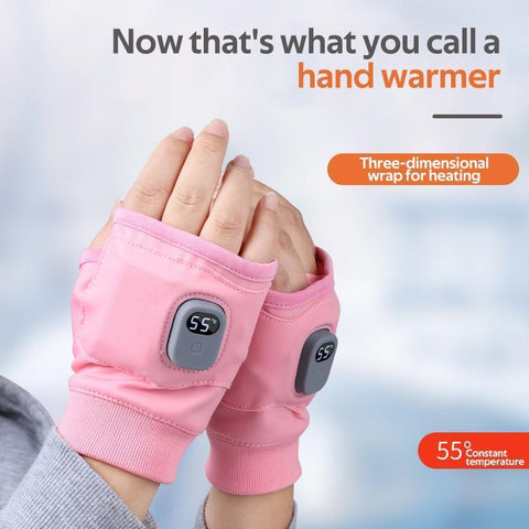 Heated Fingerless Gloves, USB Rechargeable Design