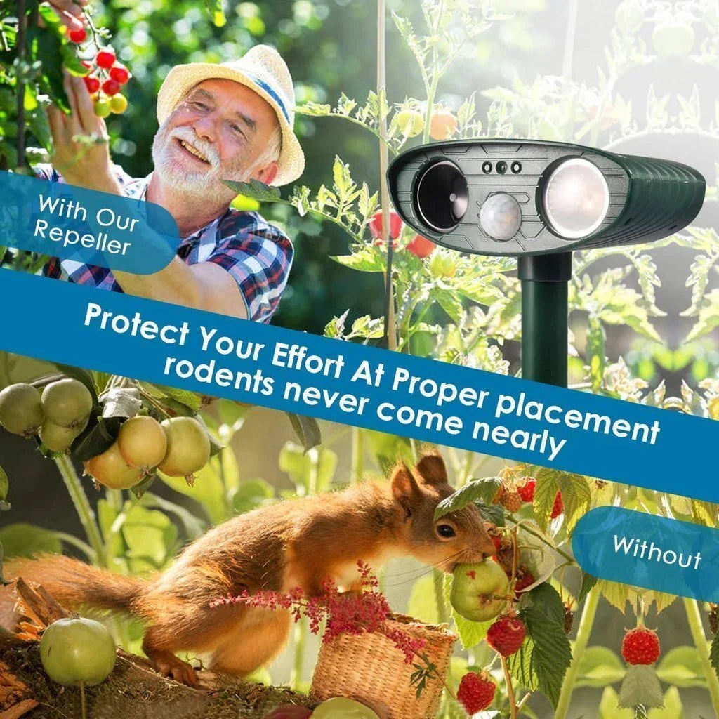 Ultrasonic Deer Repeller, Pack of 4 Solar Powered Devices