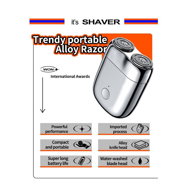 Mini Magnetic Electric Shaver for Men