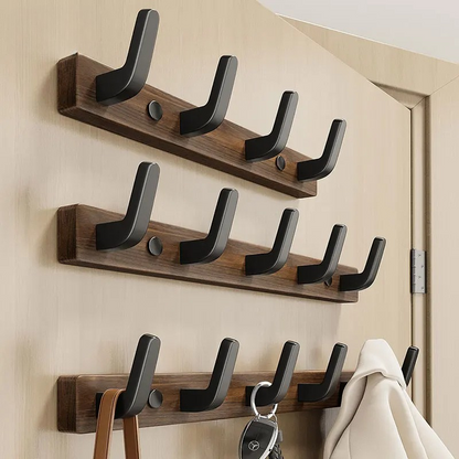Wall-Mounted Coat Hook, Minimalist Design with Wood and Metal Holder