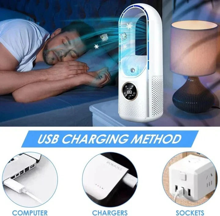 Blade Free Portable Air Conditioner, Silent Operation