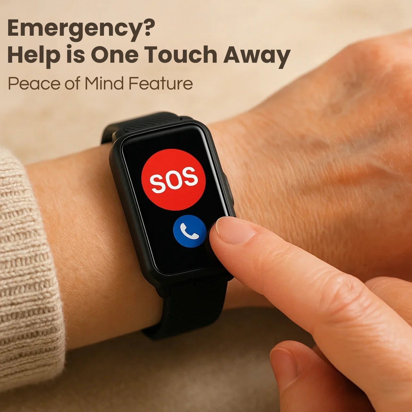 Fall Detection Smartwatch for Seniors with Emergency Alert Feature