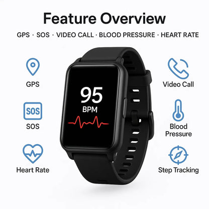 Fall Detection Smartwatch for Seniors with Emergency Alert Feature