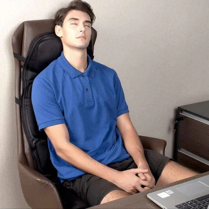 Massage Chair Pad with 8 Modes, Heated Back and Neck Cushion