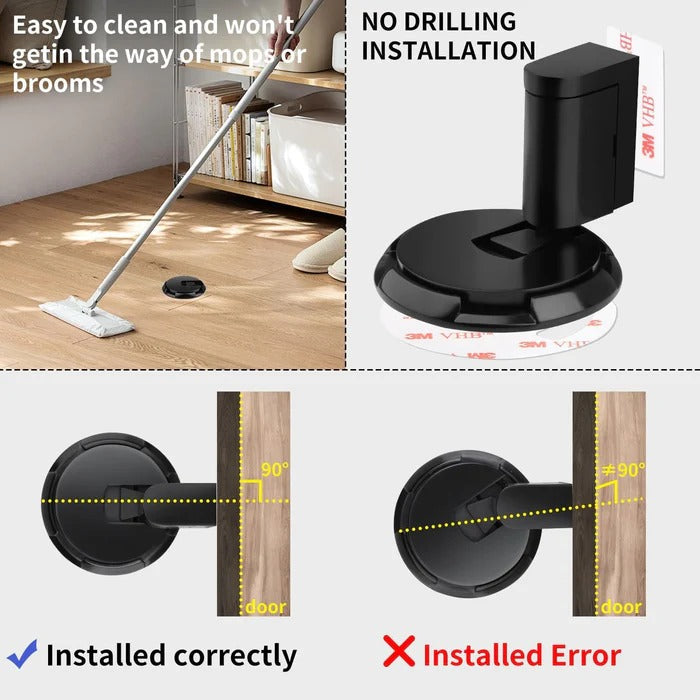 Heavy Duty Adjustable Door Stopper, Durable Door Holder