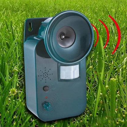 9V DC Ultrasonic Cordless Pest Repeller for Outdoor Use, Covers 5000 Sq Ft