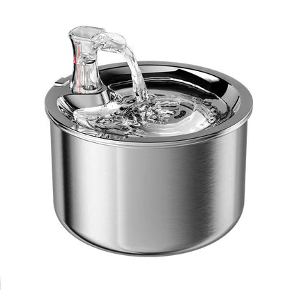 Stainless Steel Cat Water Fountain with Filter and Sensor System