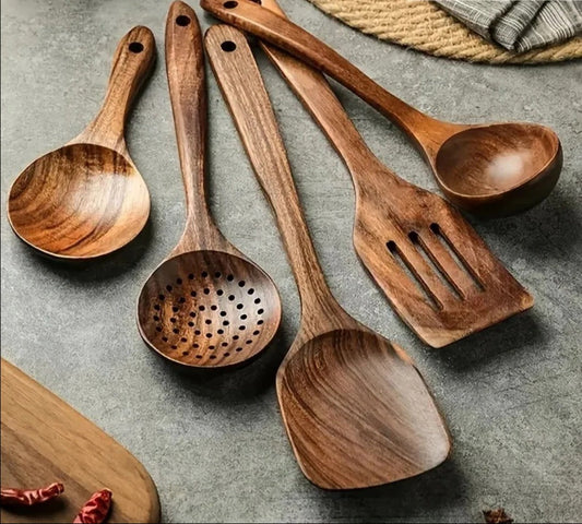 Natural Teak Wood Kitchen Set