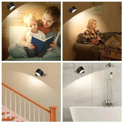Rechargeable Wall Light with 360-Degree Rotation
