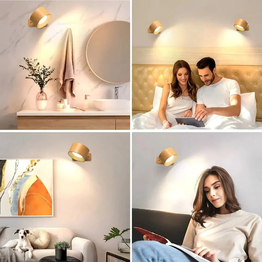 Rechargeable Wall Light with 360-Degree Rotation
