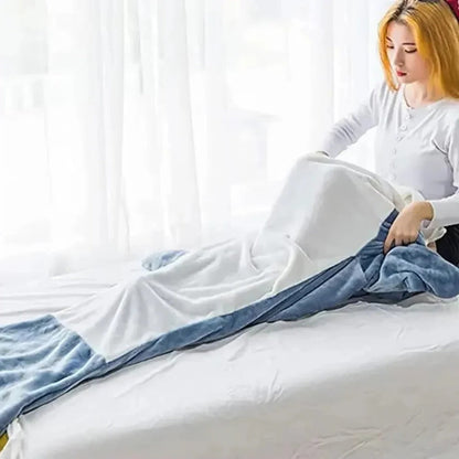 Flannel Shark Hoodie Blanket, Soft and Cozy Design